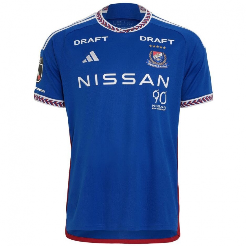 Homem Camisola Kota Mizunuma #18 Azul Branco Vermelho Principal 2024/25 Camisa