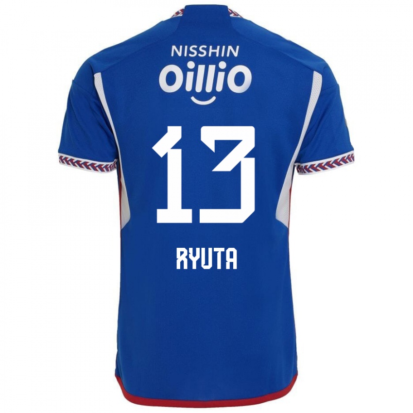 Homem Camisola Ryuta Koike #13 Azul Branco Vermelho Principal 2024/25 Camisa