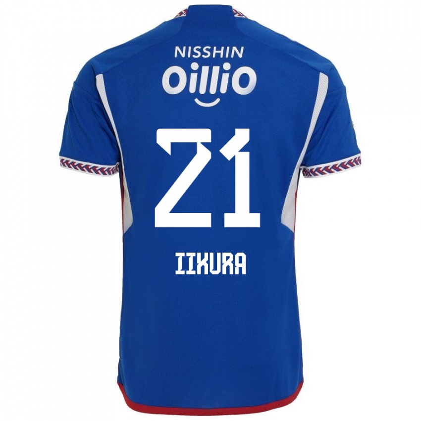 Homem Camisola Hiroki Iikura #21 Azul Branco Vermelho Principal 2024/25 Camisa