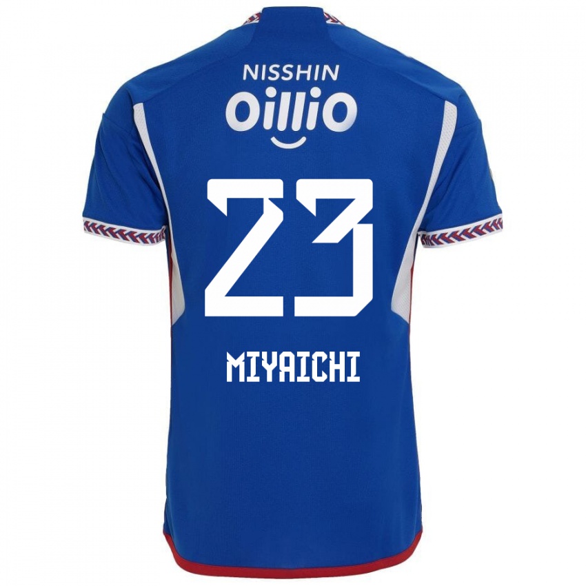 Homem Camisola Ryo Miyaichi #23 Azul Branco Vermelho Principal 2024/25 Camisa