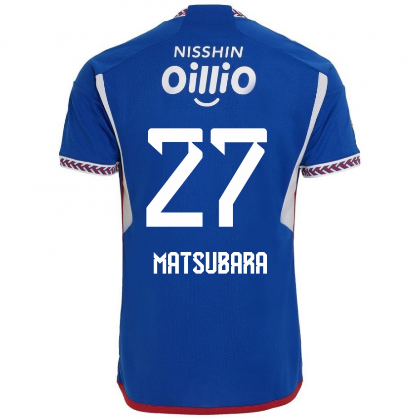 Homem Camisola Ken Matsubara #27 Azul Branco Vermelho Principal 2024/25 Camisa