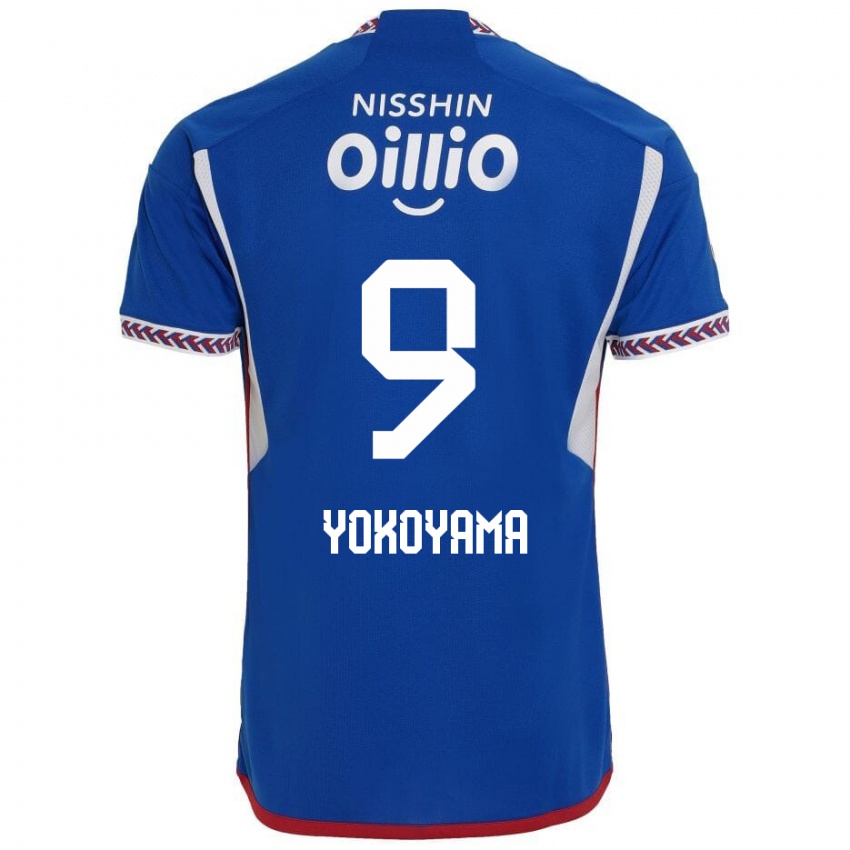 Homem Camisola Shunsuke Yokoyama #9 Azul Branco Vermelho Principal 2024/25 Camisa