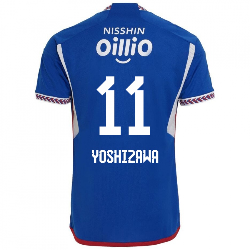 Homem Camisola Mirai Yoshizawa #11 Azul Branco Vermelho Principal 2024/25 Camisa