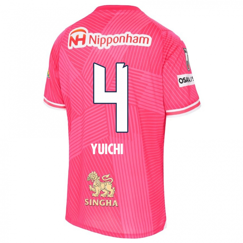 Homem Camisola Yuichi Hirano #4 Rosa Branco Principal 2024/25 Camisa