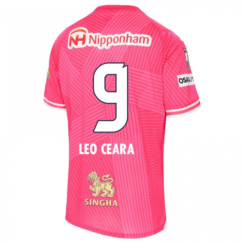 Homem Camisola Leo Ceara #9 Rosa Branco Principal 2024/25 Camisa