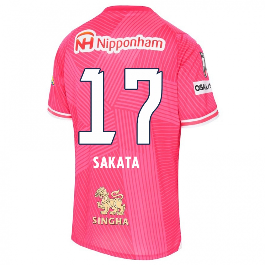 Homem Camisola Reiya Sakata #17 Rosa Branco Principal 2024/25 Camisa