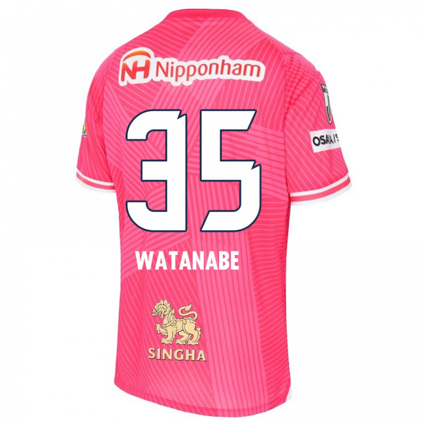 Homem Camisola Ryo Watanabe #35 Rosa Branco Principal 2024/25 Camisa