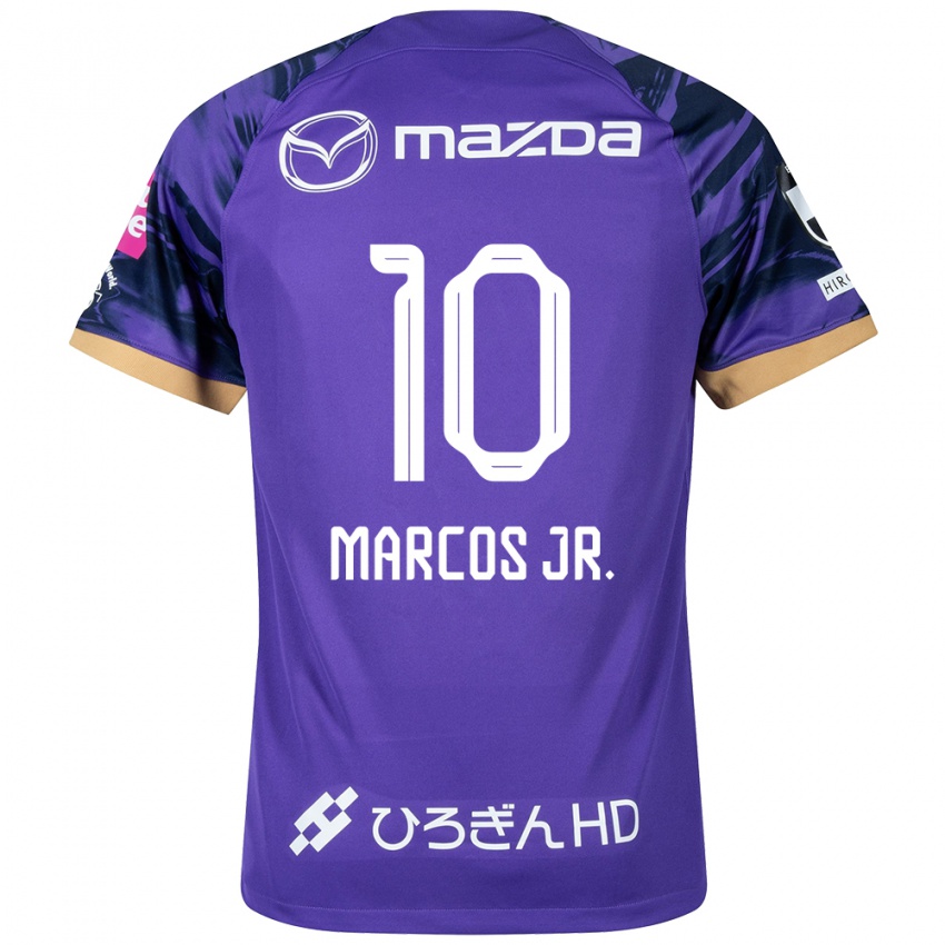 Homem Camisola Marcos Junior #10 Roxo Branco Principal 2024/25 Camisa