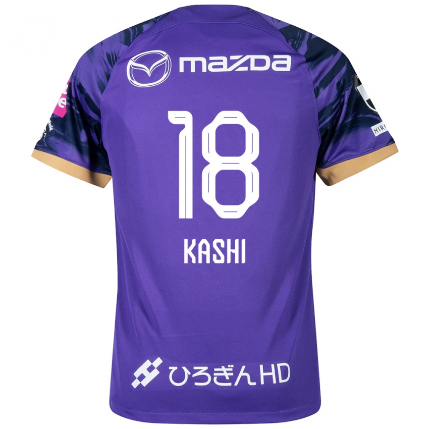 Homem Camisola Yoshifumi Kashiwa #18 Roxo Branco Principal 2024/25 Camisa