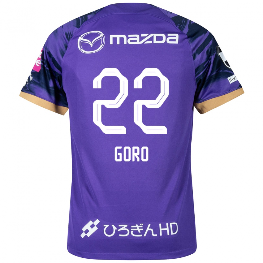 Homem Camisola Goro Kawanami #22 Roxo Branco Principal 2024/25 Camisa