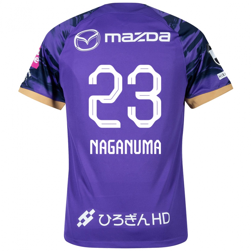 Homem Camisola Seimei Naganuma #23 Roxo Branco Principal 2024/25 Camisa