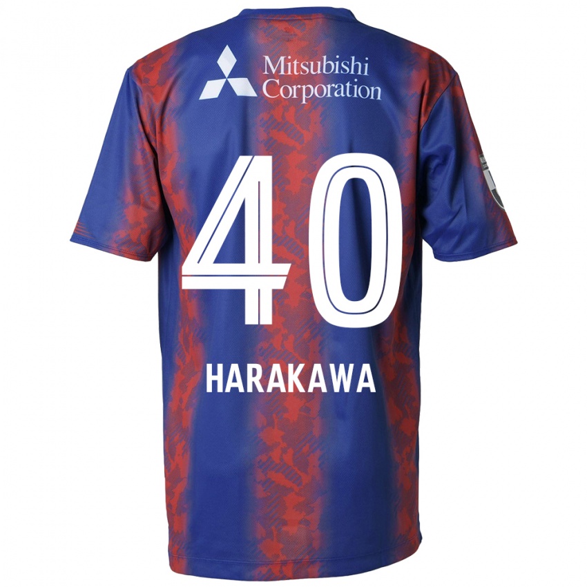 Homem Camisola Riki Harakawa #40 Azul Vermelho Principal 2024/25 Camisa