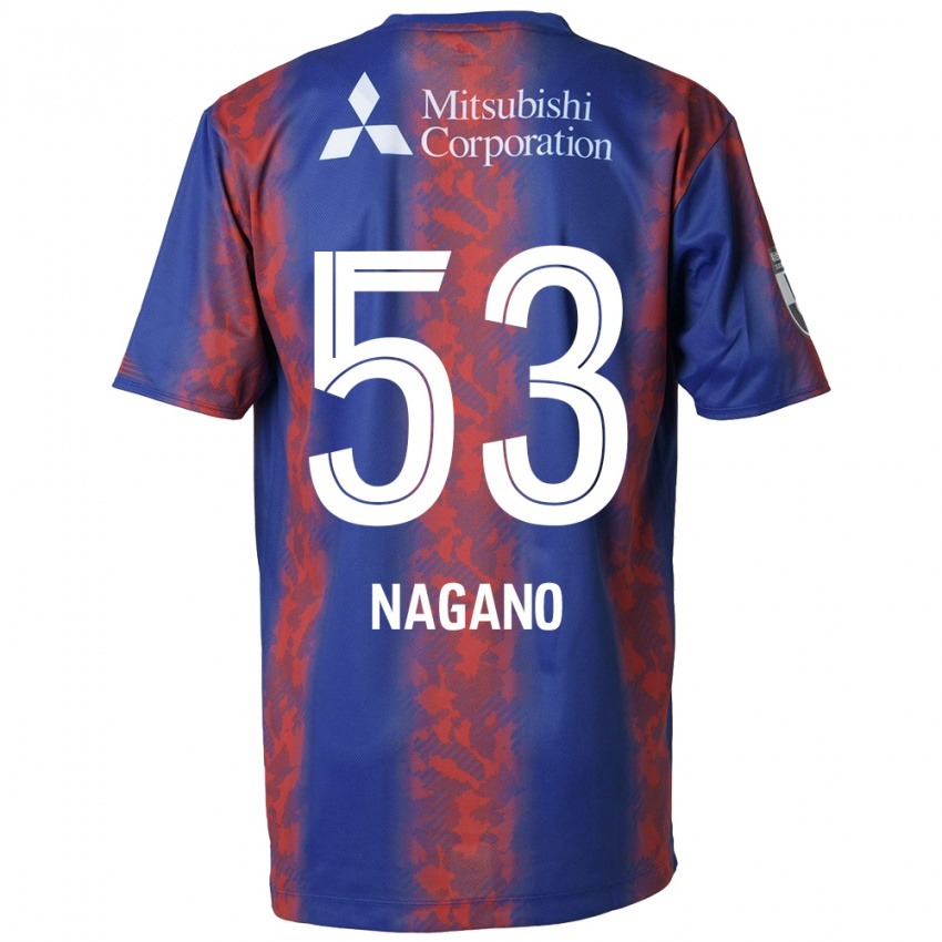 Homem Camisola Shuto Nagano #53 Azul Vermelho Principal 2024/25 Camisa