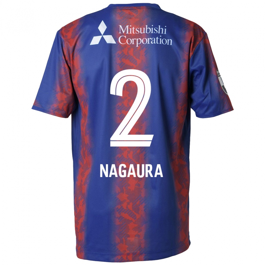 Homem Camisola Koshi Nagaura #2 Azul Vermelho Principal 2024/25 Camisa