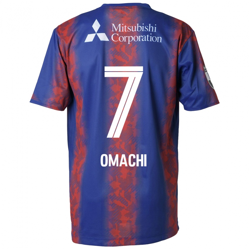 Homem Camisola Hyugo Omachi #7 Azul Vermelho Principal 2024/25 Camisa