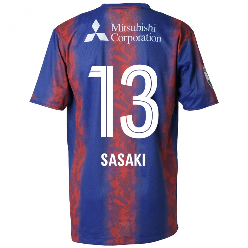 Homem Camisola Shoei Sasaki #13 Azul Vermelho Principal 2024/25 Camisa