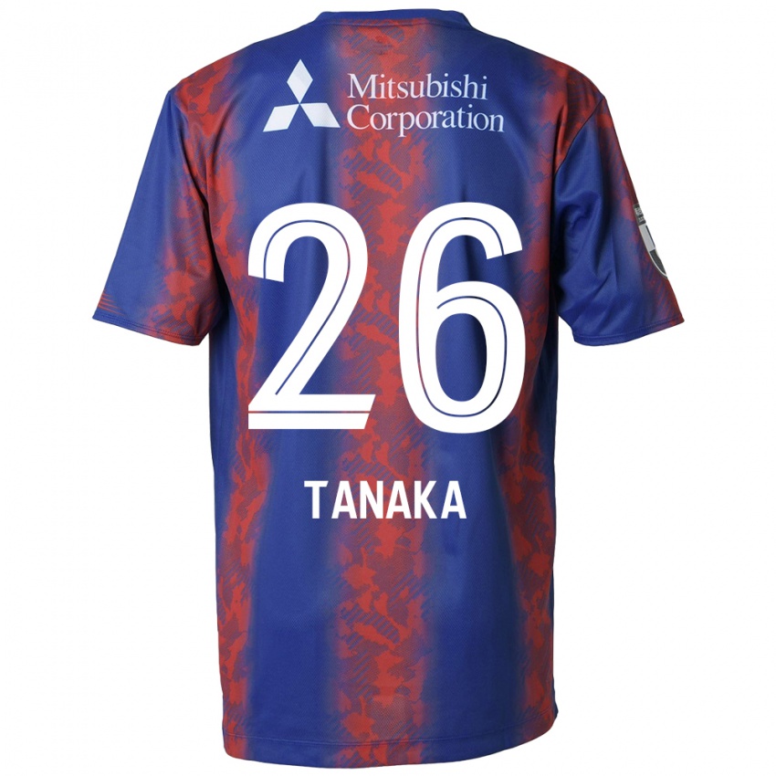 Homem Camisola Haruto Tanaka #26 Azul Vermelho Principal 2024/25 Camisa