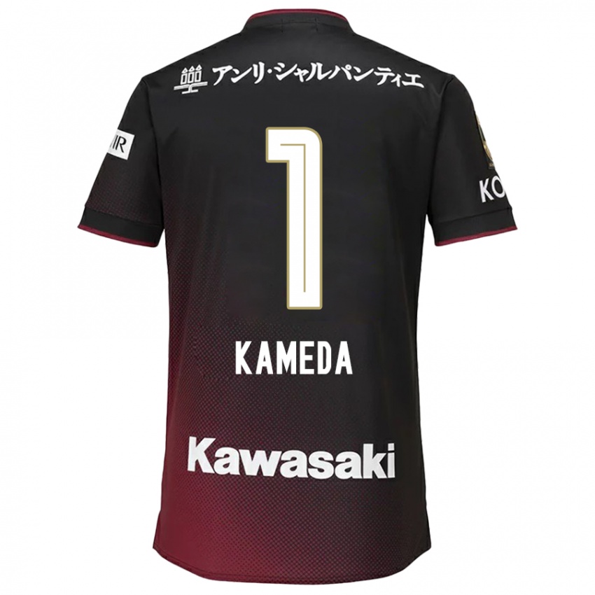 Homem Camisola Taiga Kameda #1 Preto Vermelho Principal 2024/25 Camisa