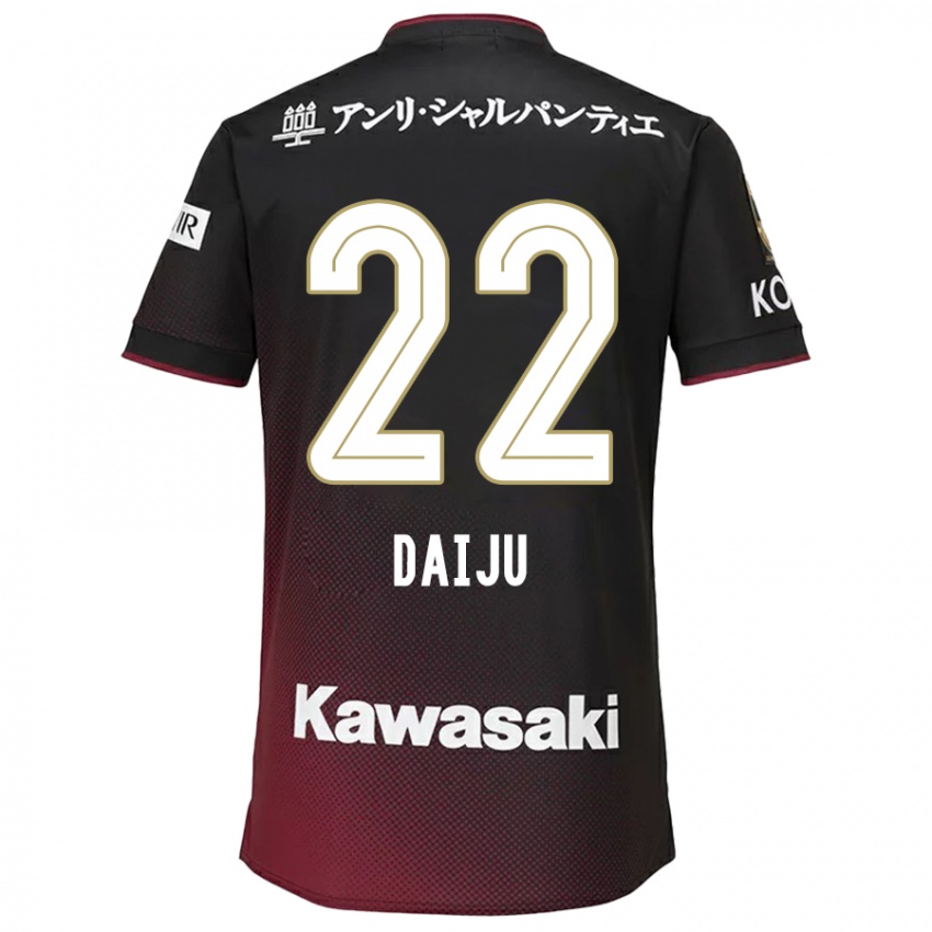 Homem Camisola Daiju Sasaki #22 Preto Vermelho Principal 2024/25 Camisa