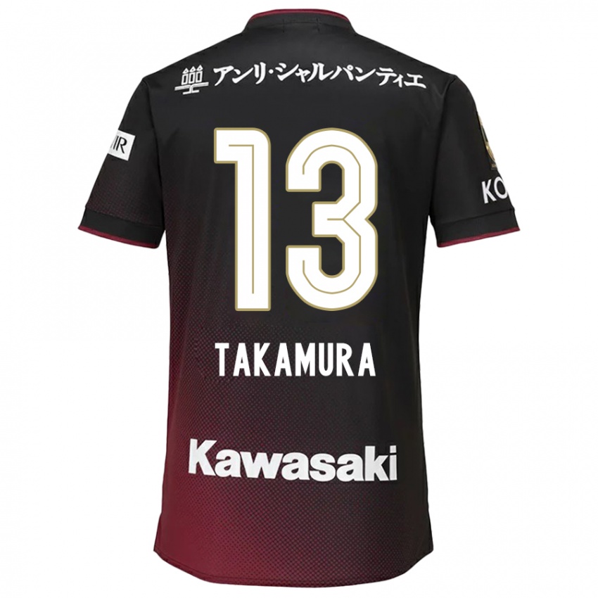 Homem Camisola Tokiya Takamura #13 Preto Vermelho Principal 2024/25 Camisa