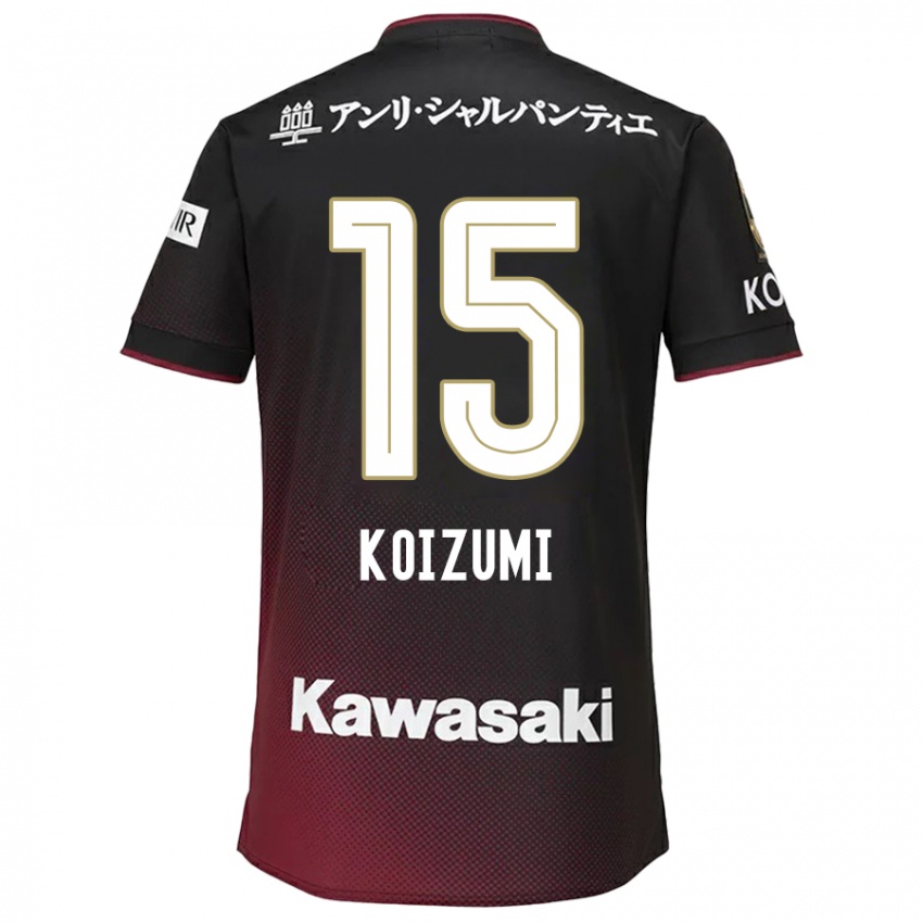 Homem Camisola Fuga Koizumi #15 Preto Vermelho Principal 2024/25 Camisa