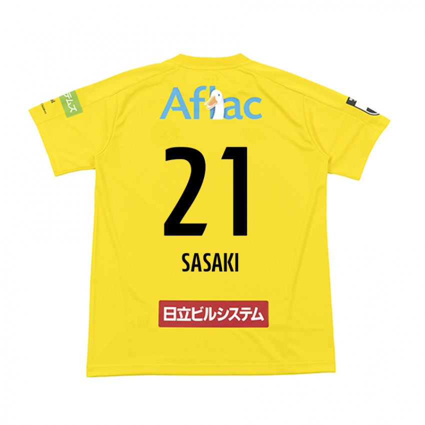 Homem Camisola Masato Sasaki #21 Amarelo Preto Principal 2024/25 Camisa