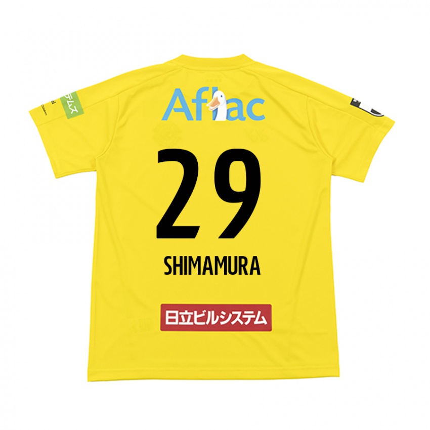 Homem Camisola Takuya Shimamura #29 Amarelo Preto Principal 2024/25 Camisa