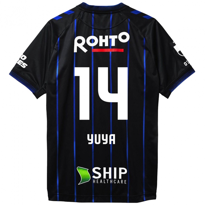 Homem Camisola Yuya Fukuda #14 Preto Azul Principal 2024/25 Camisa