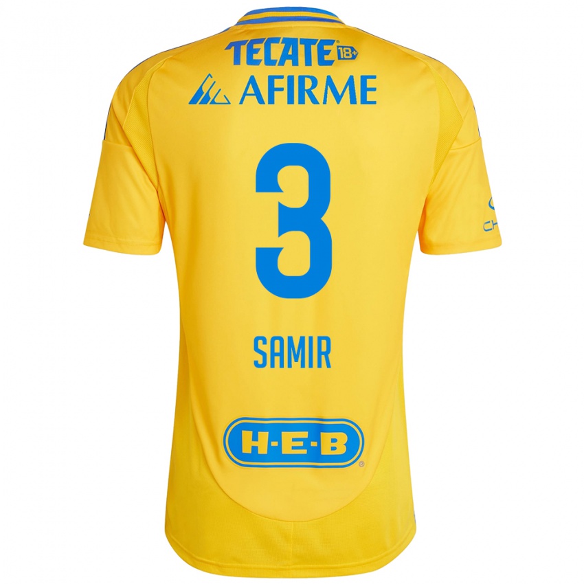 Homem Camisola Samir Caetano #3 Ouro Amarelo Principal 2024/25 Camisa