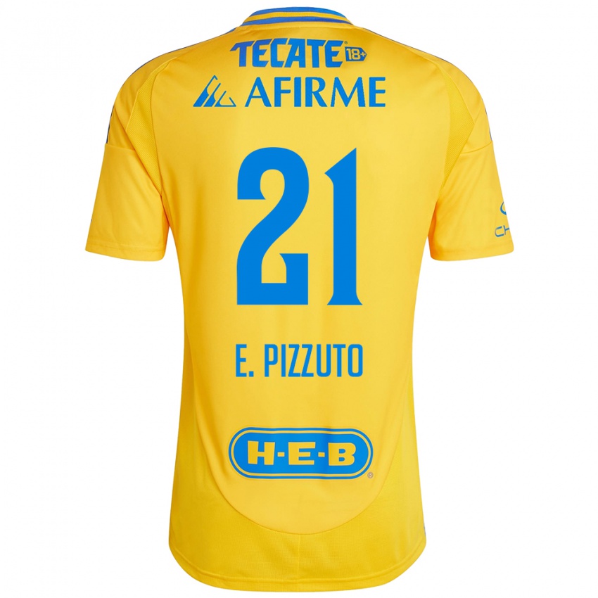 Homem Camisola Eugenio Pizzuto #21 Ouro Amarelo Principal 2024/25 Camisa