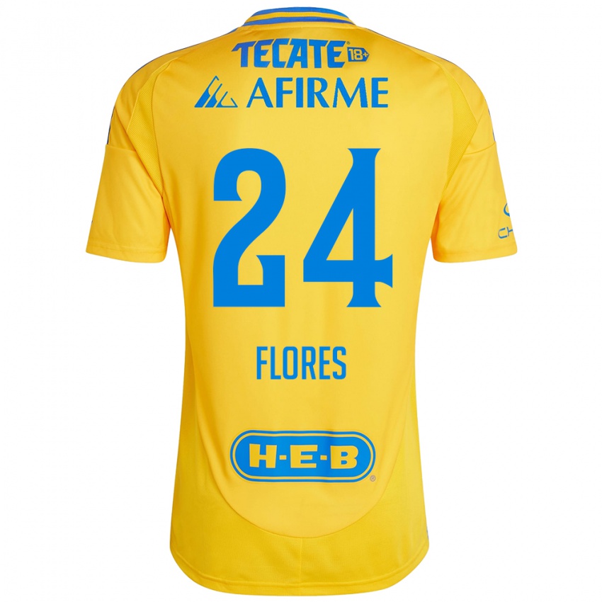 Homem Camisola Marcelo Flores #24 Ouro Amarelo Principal 2024/25 Camisa