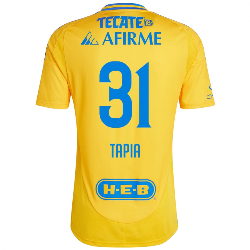 Homem Camisola Fernando Tapia #31 Ouro Amarelo Principal 2024/25 Camisa