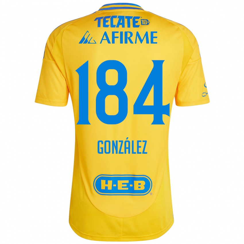 Homem Camisola Erick González #184 Ouro Amarelo Principal 2024/25 Camisa