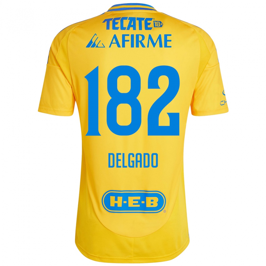 Homem Camisola Arturo Delgado #182 Ouro Amarelo Principal 2024/25 Camisa