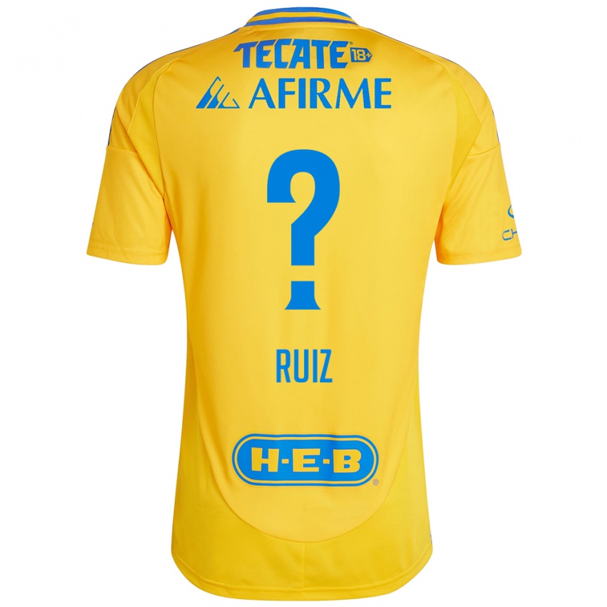 Homem Camisola Luis Ruiz #0 Ouro Amarelo Principal 2024/25 Camisa