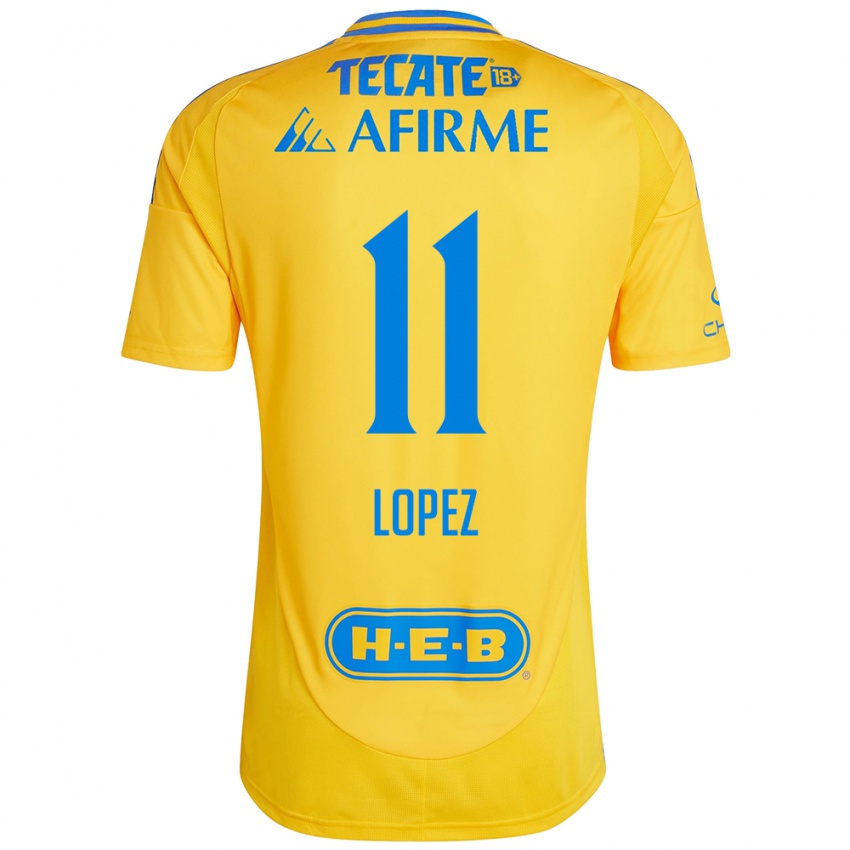 Homem Camisola Nicolas Lopez #11 Ouro Amarelo Principal 2024/25 Camisa