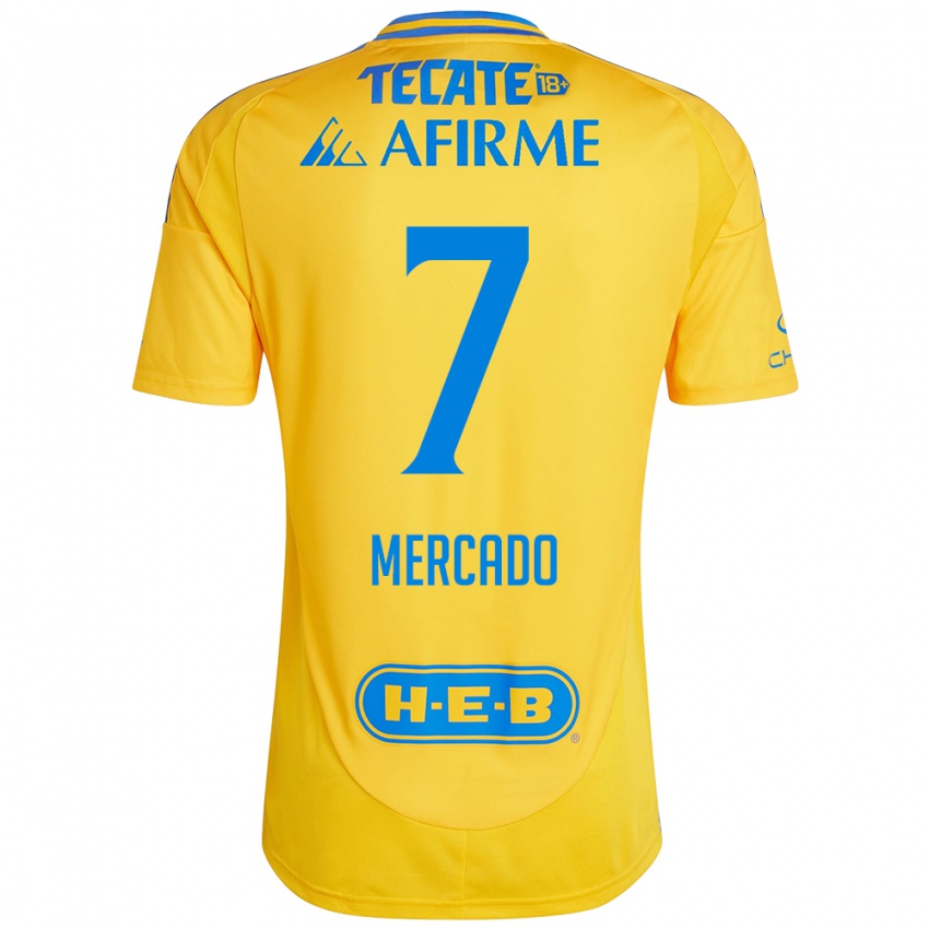 Homem Camisola Liliana Mercado #7 Ouro Amarelo Principal 2024/25 Camisa