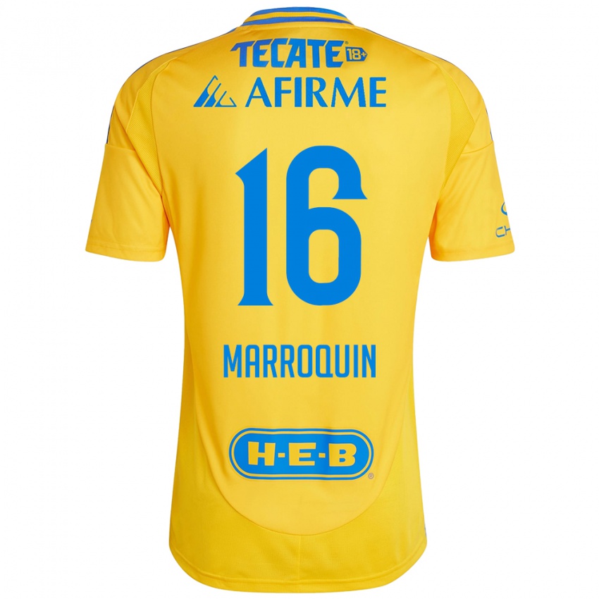 Homem Camisola Ammanda Marroquin #16 Ouro Amarelo Principal 2024/25 Camisa