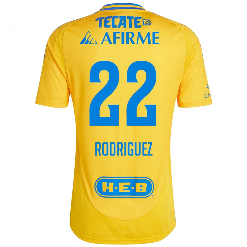 Homem Camisola Anika Rodriguez #22 Ouro Amarelo Principal 2024/25 Camisa