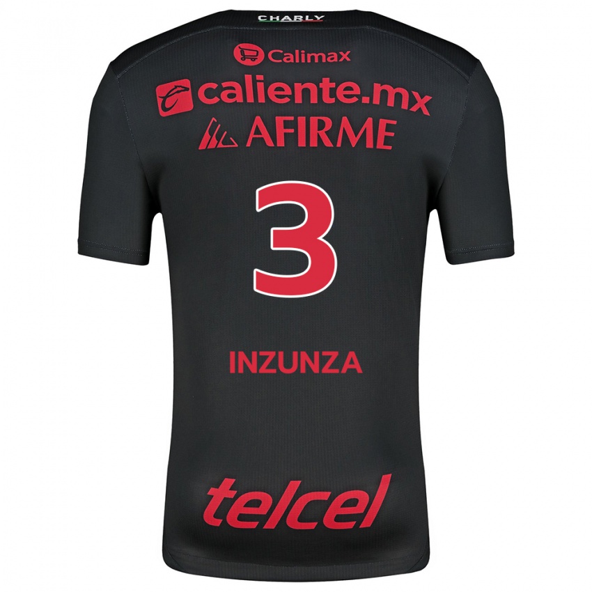 Homem Camisola Rafael Fernández #3 Preto Vermelho Principal 2024/25 Camisa