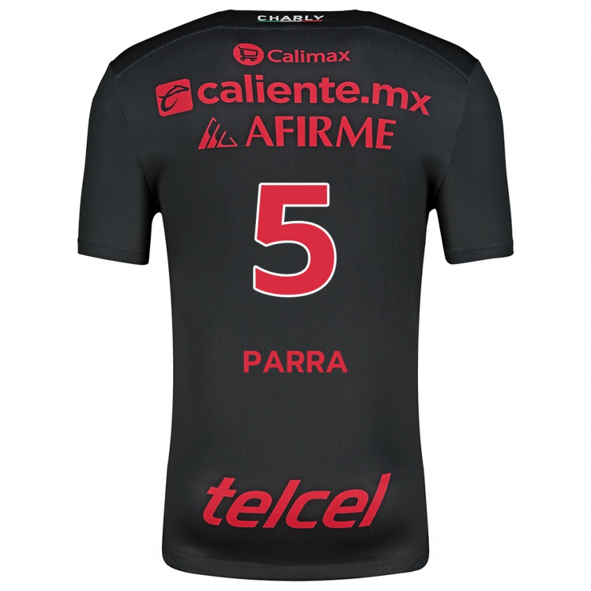 Homem Camisola Rodrigo Parra #5 Preto Vermelho Principal 2024/25 Camisa