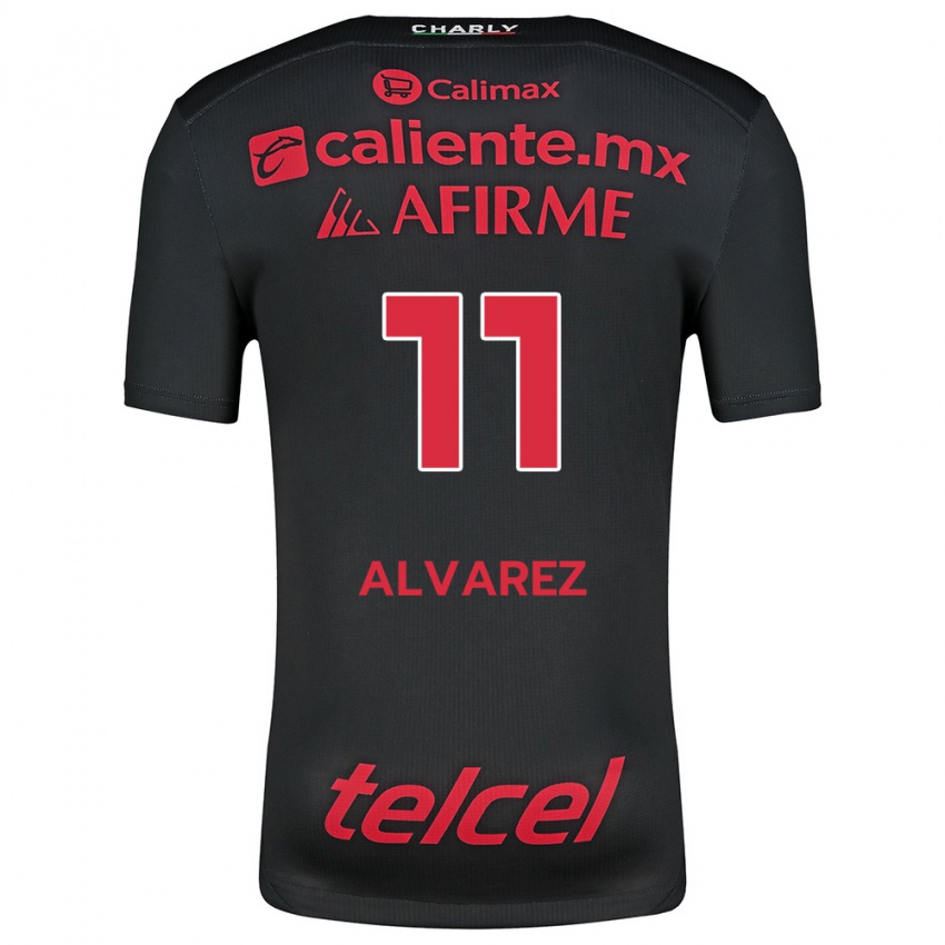 Homem Camisola Efraín Álvarez #11 Preto Vermelho Principal 2024/25 Camisa