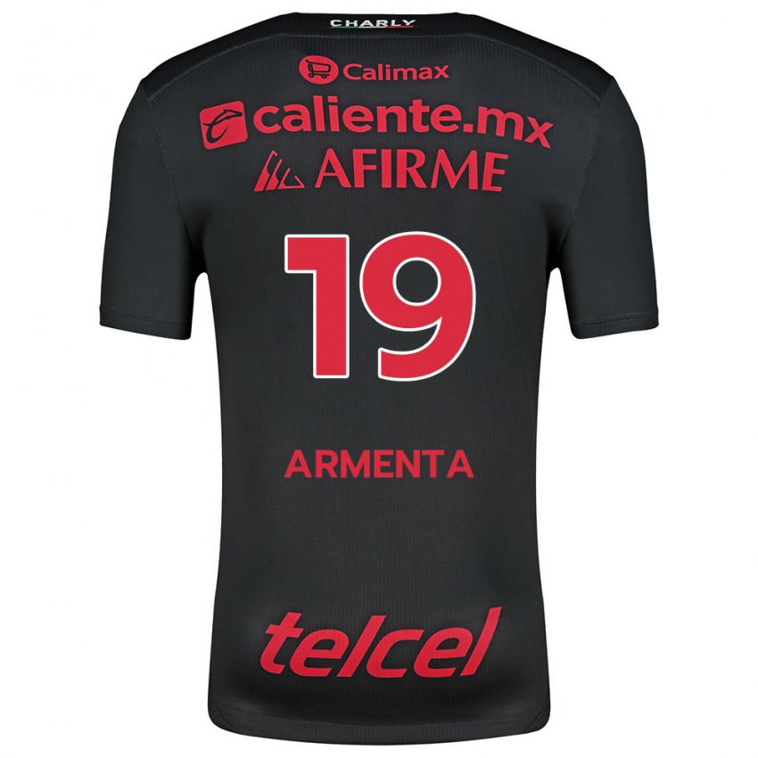 Homem Camisola Eduardo Armenta #19 Preto Vermelho Principal 2024/25 Camisa