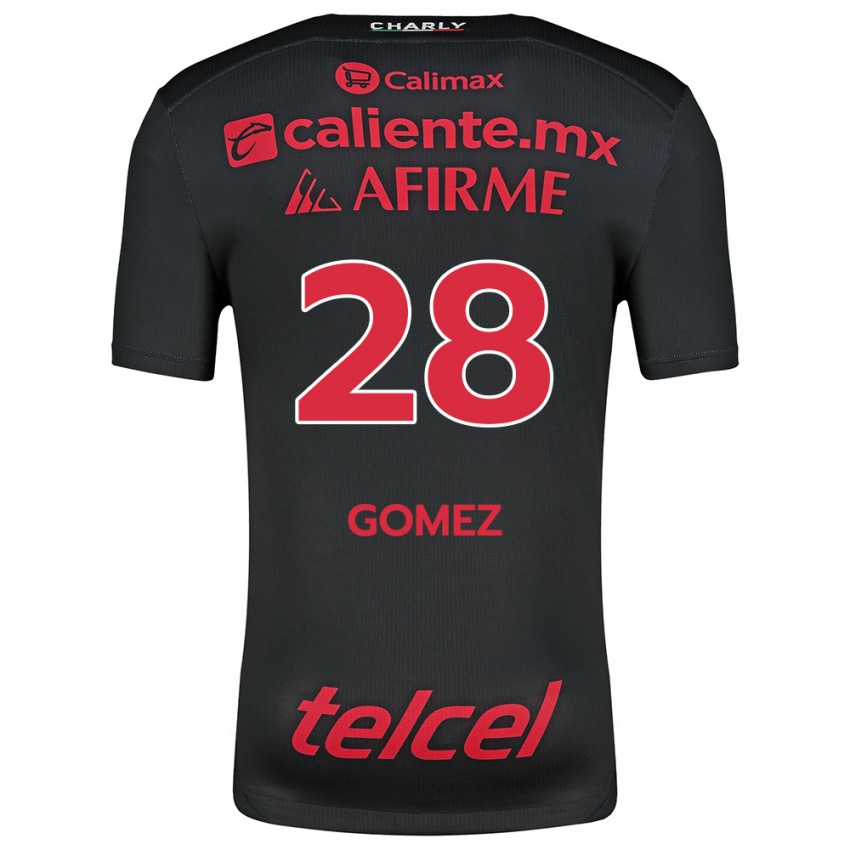 Homem Camisola Alejandro Gómez #28 Preto Vermelho Principal 2024/25 Camisa