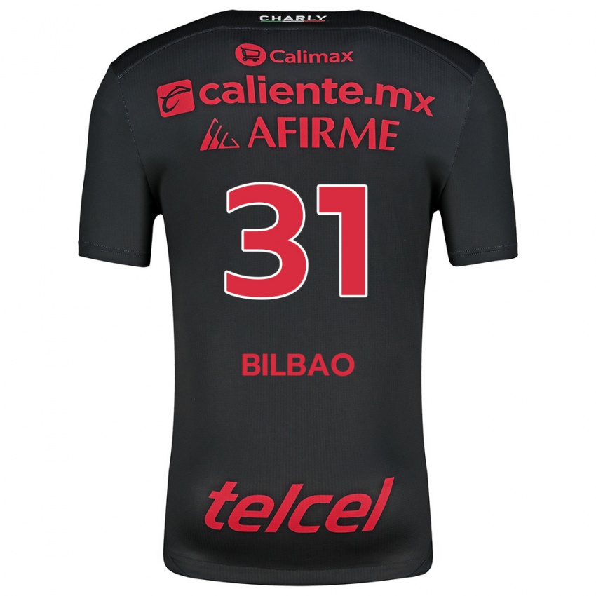 Homem Camisola Unai Bilbao #31 Preto Vermelho Principal 2024/25 Camisa