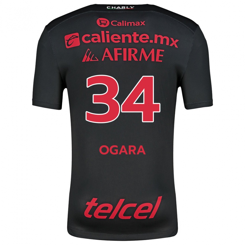 Homem Camisola Gerson Ogara #34 Preto Vermelho Principal 2024/25 Camisa