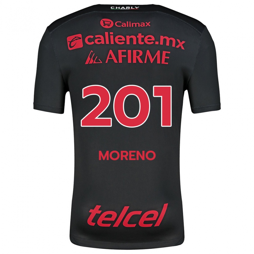 Homem Camisola Jesús Moreno #201 Preto Vermelho Principal 2024/25 Camisa