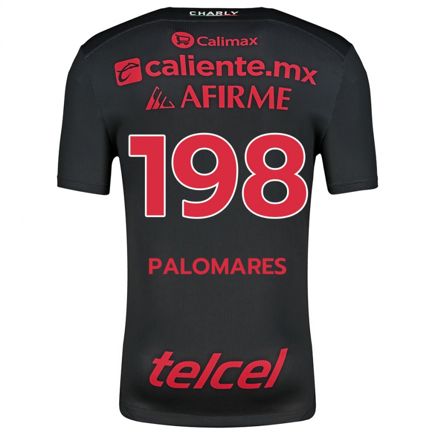 Homem Camisola Ramón Palomares #198 Preto Vermelho Principal 2024/25 Camisa