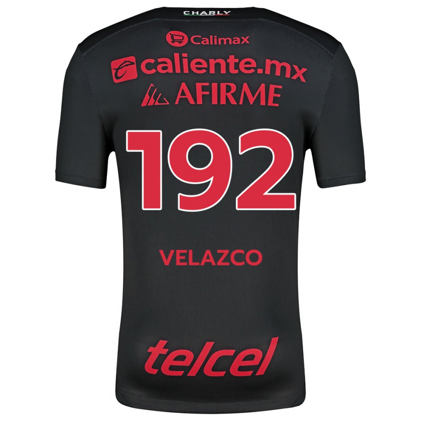 Homem Camisola Emiliano Velazco #192 Preto Vermelho Principal 2024/25 Camisa