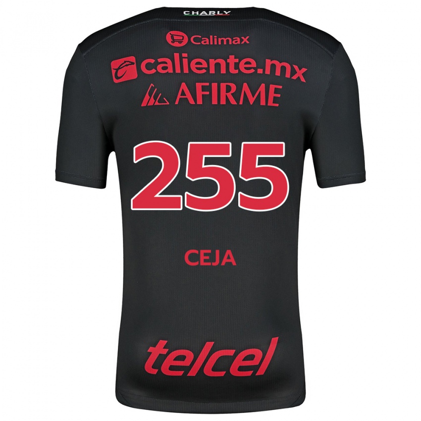 Homem Camisola Julio Ceja #255 Preto Vermelho Principal 2024/25 Camisa